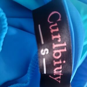 Womens Bathing Suits Tankinis Two Piece Swimsuits Tummy Control Swimdress Blue